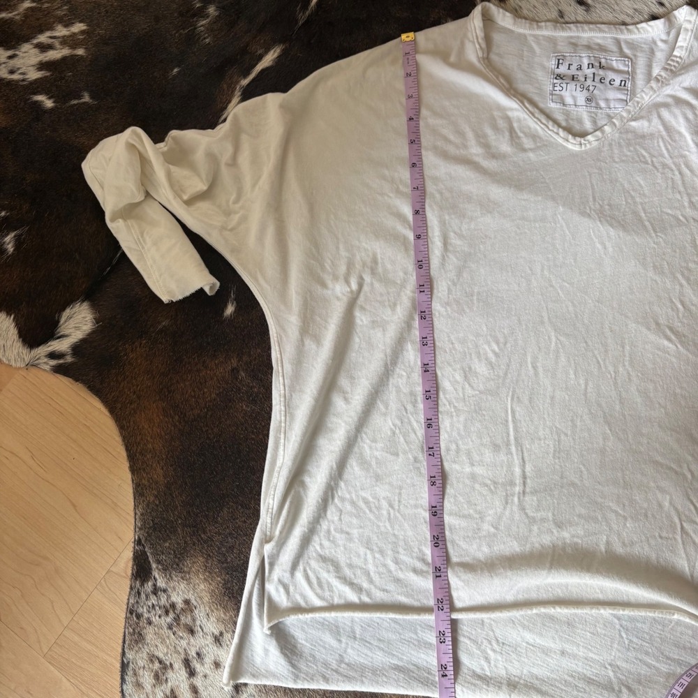 FRANK & EILEEN Sharon Long Sleeve Tee‎  In Vintage White Size XS Oversized - Picture 8 of 8